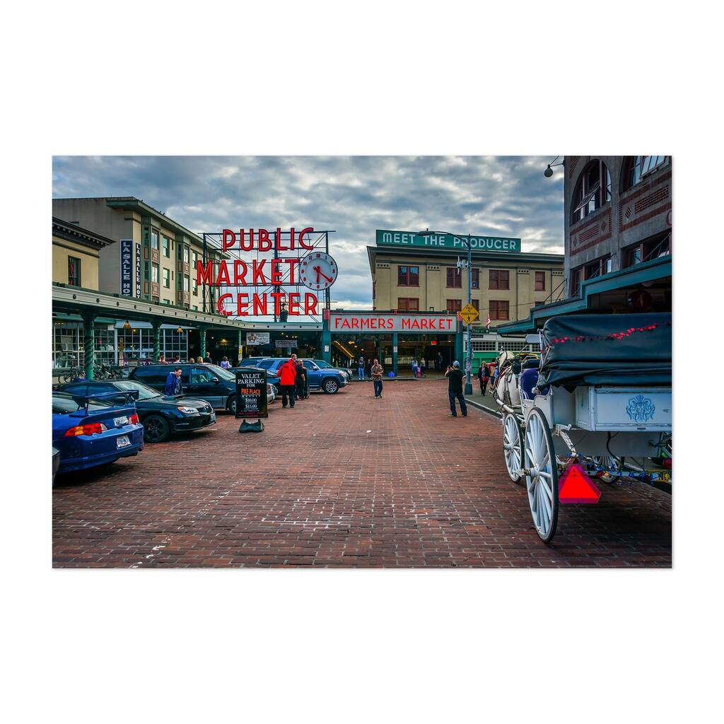 Noir Gallery Seattle Pike Place Market Urban Unframed Art Print/Poster