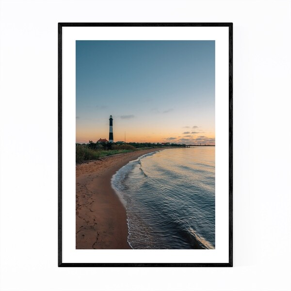 Noir Gallery Fire Island Lighthouse New York Framed Art Print