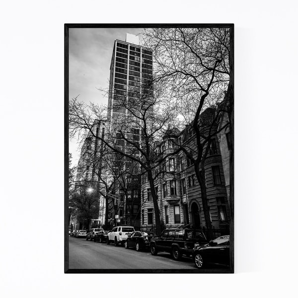 Noir Gallery Chicago Gold Coast Street Framed Art Print