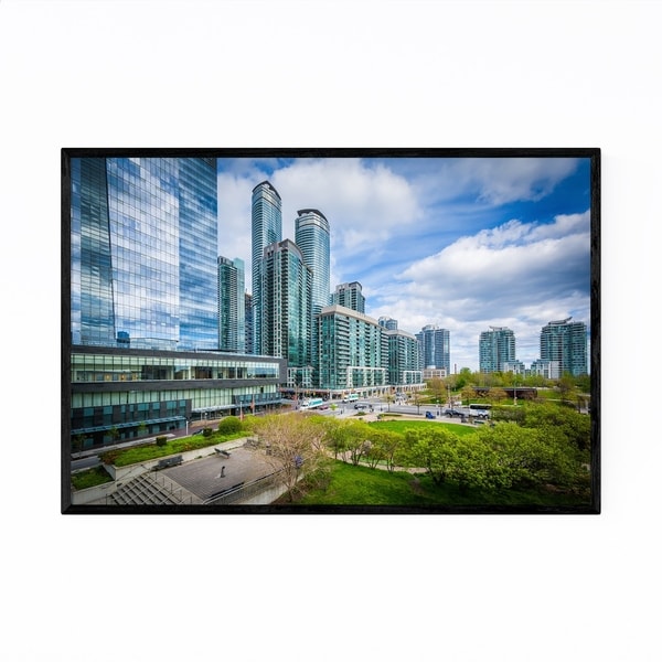 Noir Gallery Downtown Toronto City Park Framed Art Print