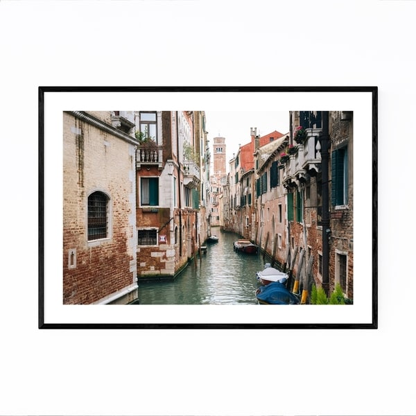 Noir Gallery Venice Italy Canal Photography Framed Art Print
