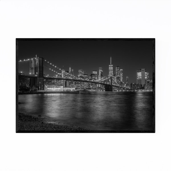 Noir Gallery Black White New York Skyline NYC Framed Art Print