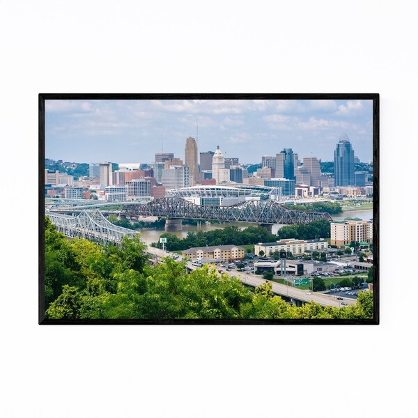 Noir Gallery Cincinnati, Ohio Skyline Framed Art Print
