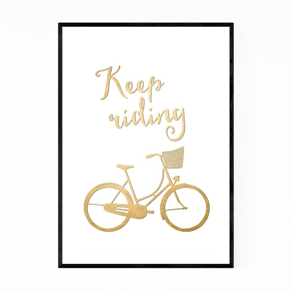 Noir Gallery Bicycle Gold Inspirational Framed Art Print
