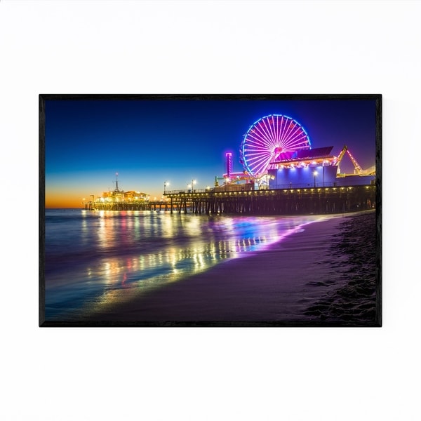 Noir Gallery California Santa Monica Pier Framed Art Print