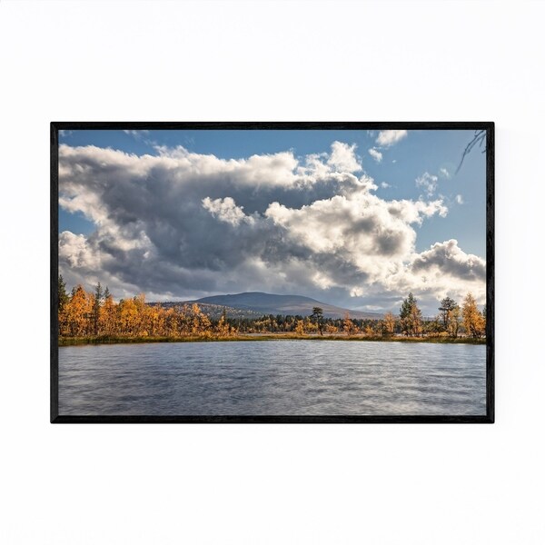 Noir Gallery Lapland Finland Autumn Fall Framed Art Print