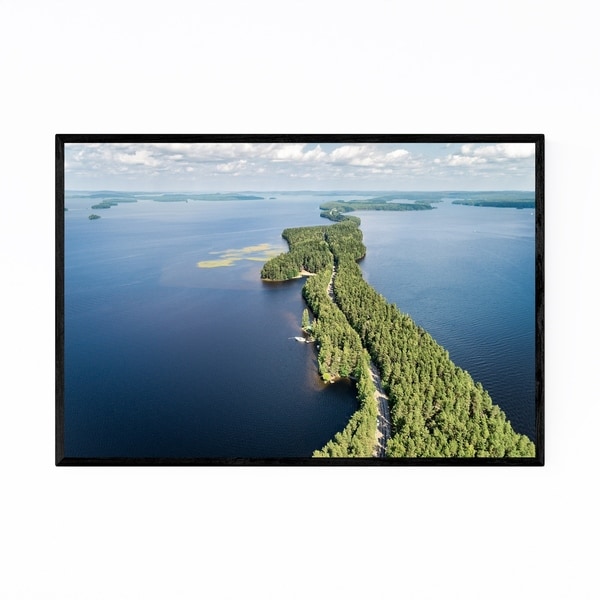 Noir Gallery Finland Lake Landscape Asikkala Framed Art Print
