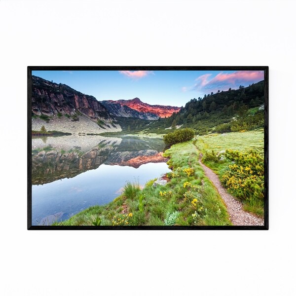 Noir Gallery Bulgaria Mountain Lake Landscape Framed Art Print