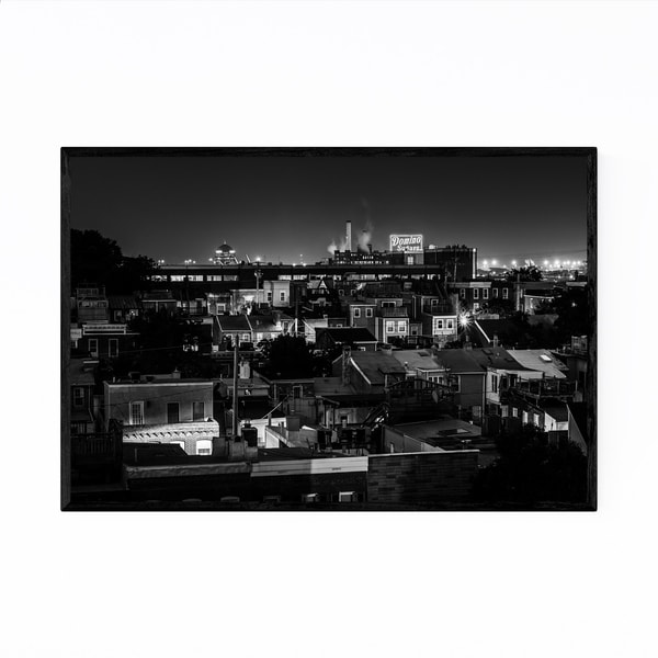 Noir Gallery Domino Sugars Baltimore Skyline Framed Art Print