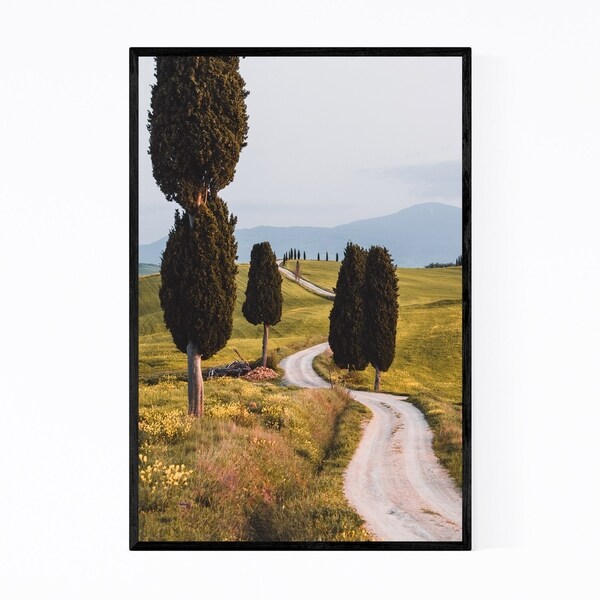 Noir Gallery Tuscany Italy Road Landscape Framed Art Print