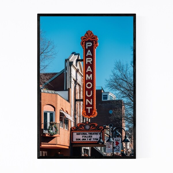 Noir Gallery Aurora, Illinois Theater Sign Framed Art Print