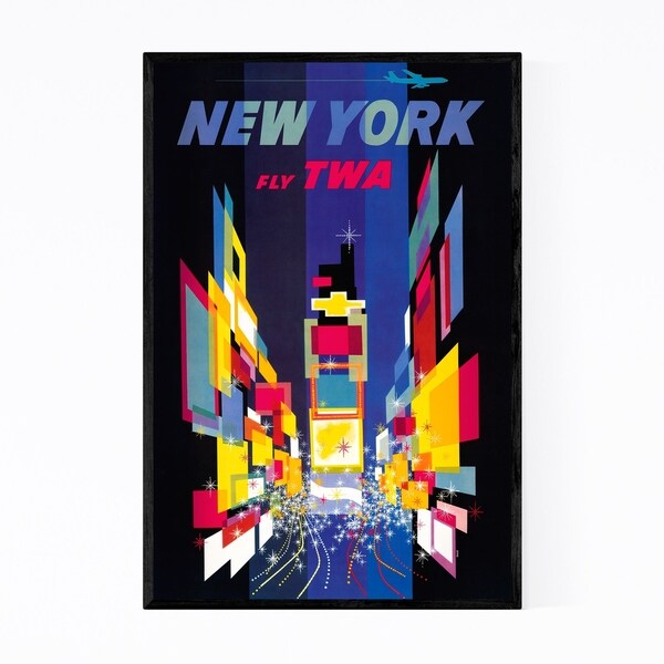 Noir Gallery Fly TWA New York Retro Poster Framed Art Print