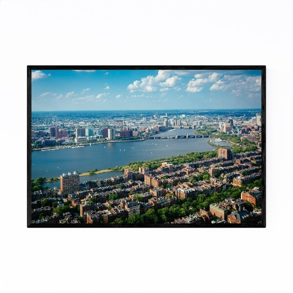 Noir Gallery Boston Back Bay Charles River Framed Art Print
