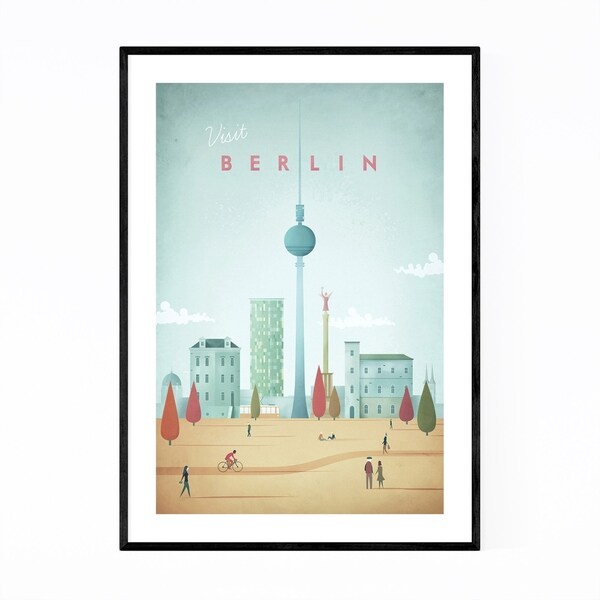 Noir Gallery Minimal Travel Poster Berlin Framed Art Print