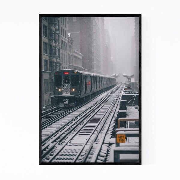 Noir Gallery L Train Chicago Illinois Urban Framed Art Print