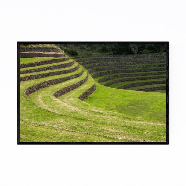 Noir Gallery Inca Terraces Moray Cusco Peru Framed Art Print