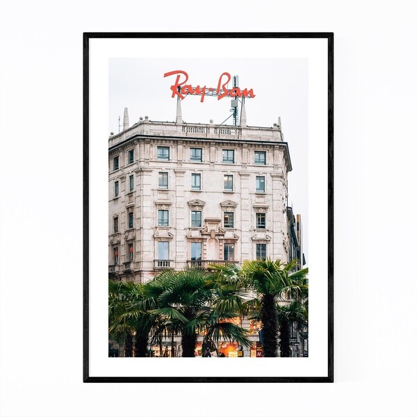Noir Gallery Milan Italy Ray-Ban Sign Framed Art Print