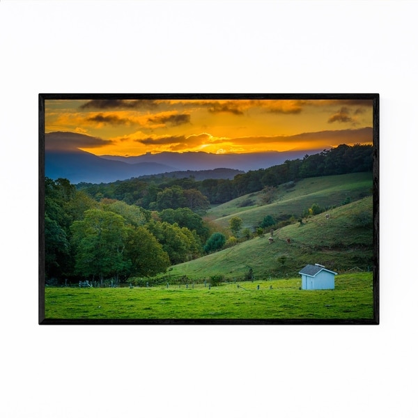 Noir Gallery Blue Ridge Parkway NC Landscape Framed Art Print