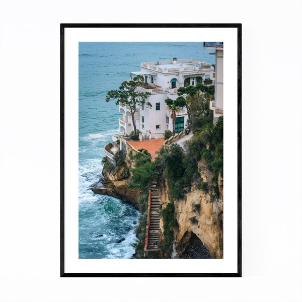 Noir Gallery Naples Italy Coastal Posillipo Framed Art Print