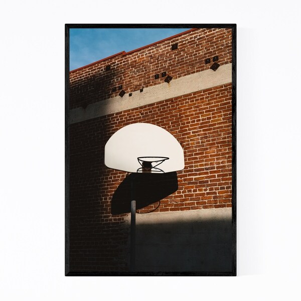 Noir Gallery Hip Basketball Hoop Brick Urban Framed Art Print