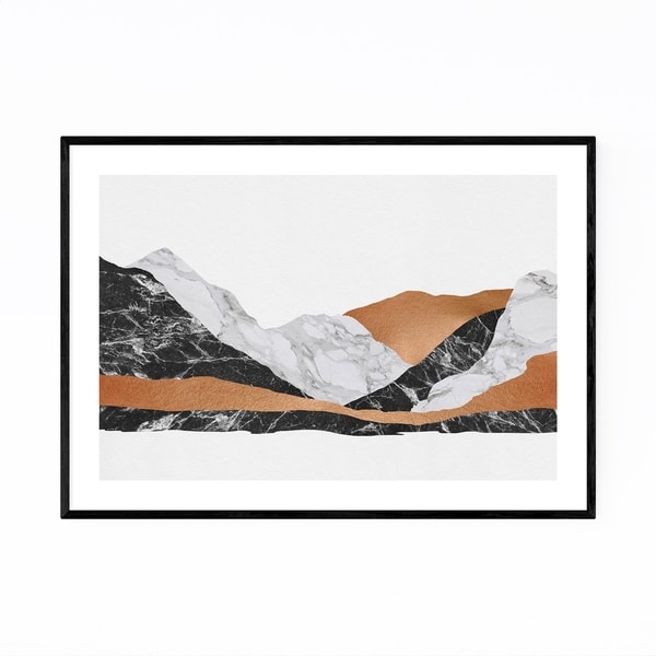 Noir Gallery Abstract Marble Mountain Nature Framed Art Print