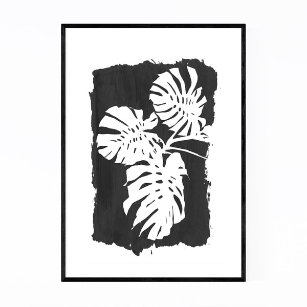 Noir Gallery Minimal Black Botanical Plant Framed Art Print