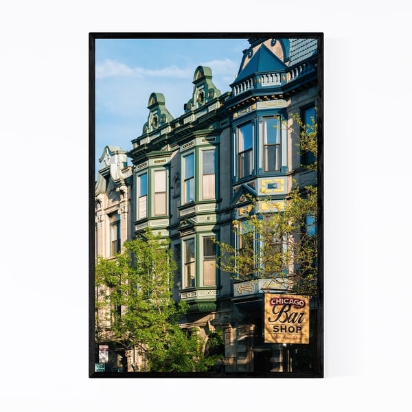 Noir Gallery Chicago Lincoln Park Buildings Framed Art Print
