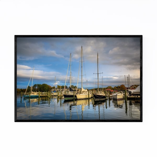 Noir Gallery St. Michaels Maryland Boats Framed Art Print