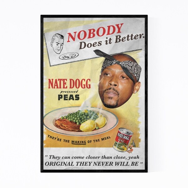 Noir Gallery Nate Dogg Hip Hop Music Vintage Framed Art Print