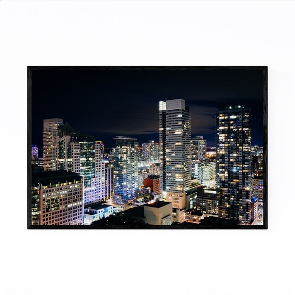 Noir Gallery Toronto Cityscape Urban Skyline Framed Art Print