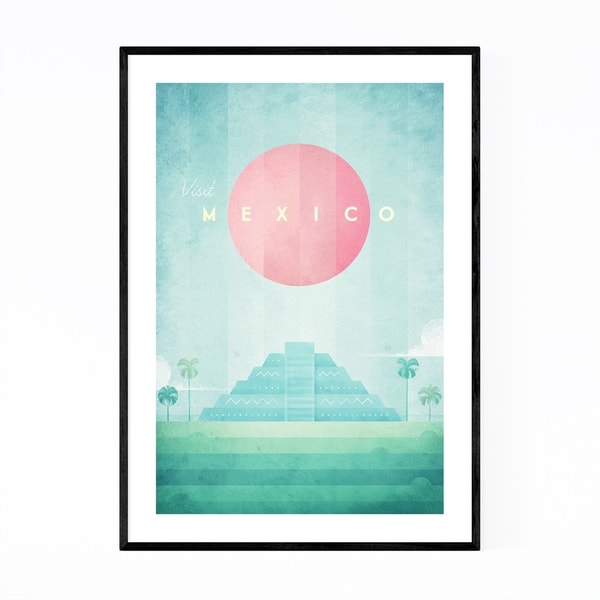 Noir Gallery Minimal Travel Poster Mexico Framed Art Print