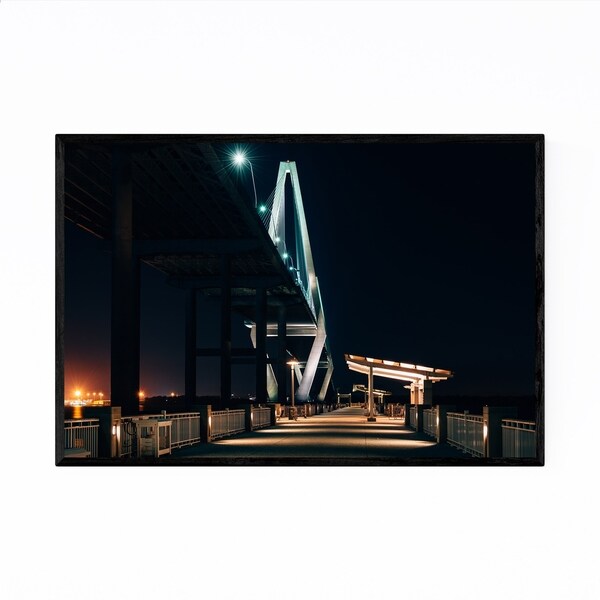 Noir Gallery Charleston South Carolina Bridge Framed Art Print