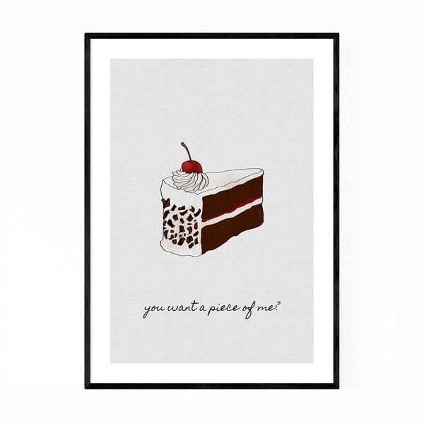Noir Gallery Kitchen Baking Cake Food Quote Framed Art Print