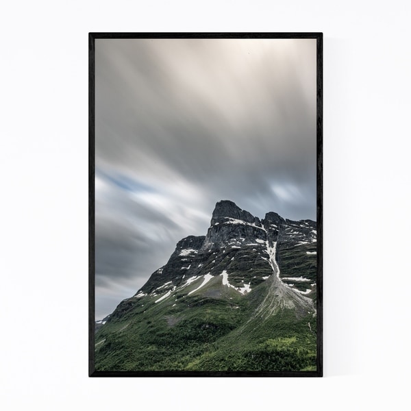 Noir Gallery Norway Mountains Landscape View Framed Art Print