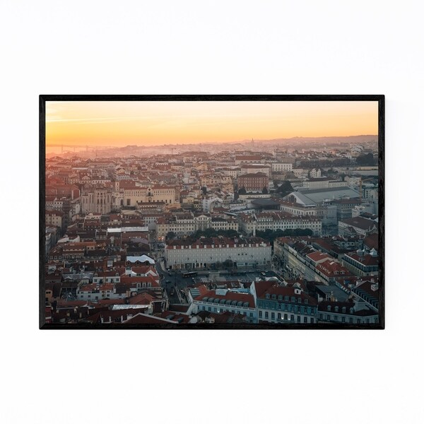 Noir Gallery Lisbon Portugal Cityscape View Framed Art Print