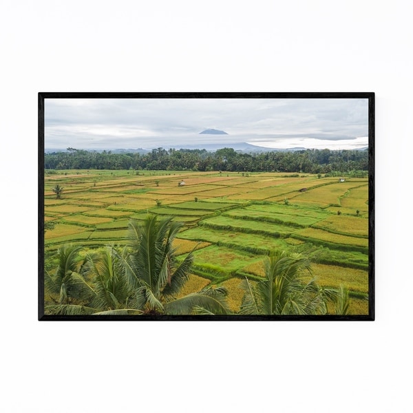 Noir Gallery Volcano Mt. Agung Bali Indonesia Framed Art Print