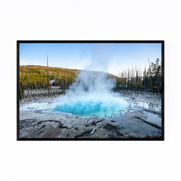 Noir Gallery Yellowstone National Park Geyser Framed Art Print