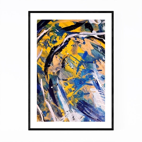 Noir Gallery Brush Abstract Splatter Painting Framed Art Print