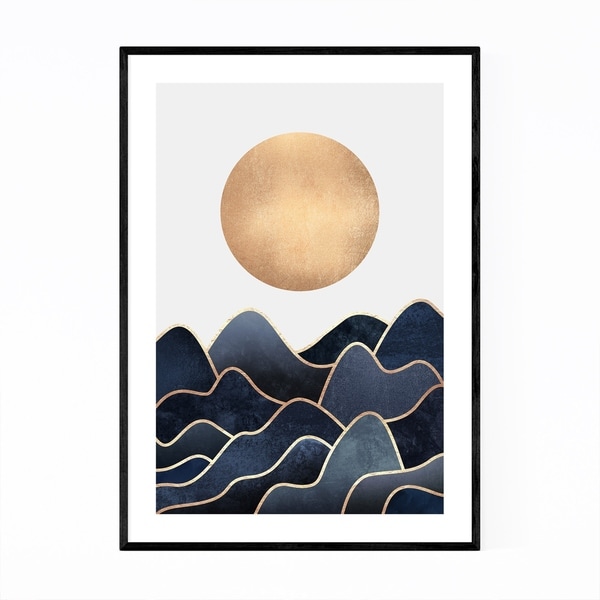 Noir Gallery Blue Waves Ocean Coastal Nature Framed Art Print