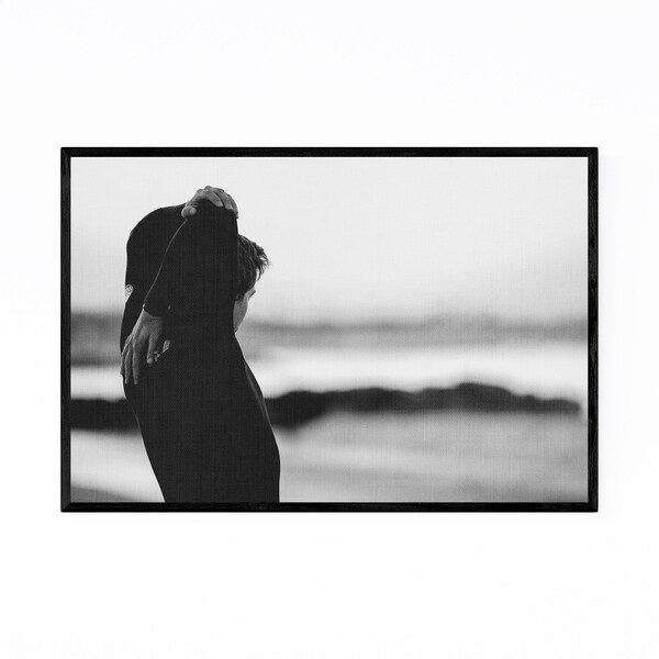 Noir Gallery Newport Beach Surfer California Framed Art Print