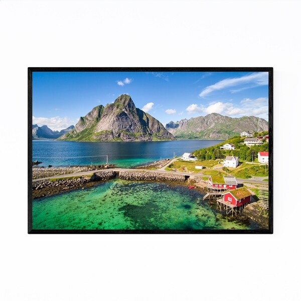 Noir Gallery Lofoten Norway Reine Mountains Framed Art Print