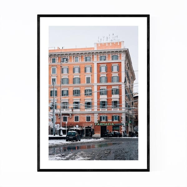Noir Gallery Rome Italy Snow Winter Prati Framed Art Print