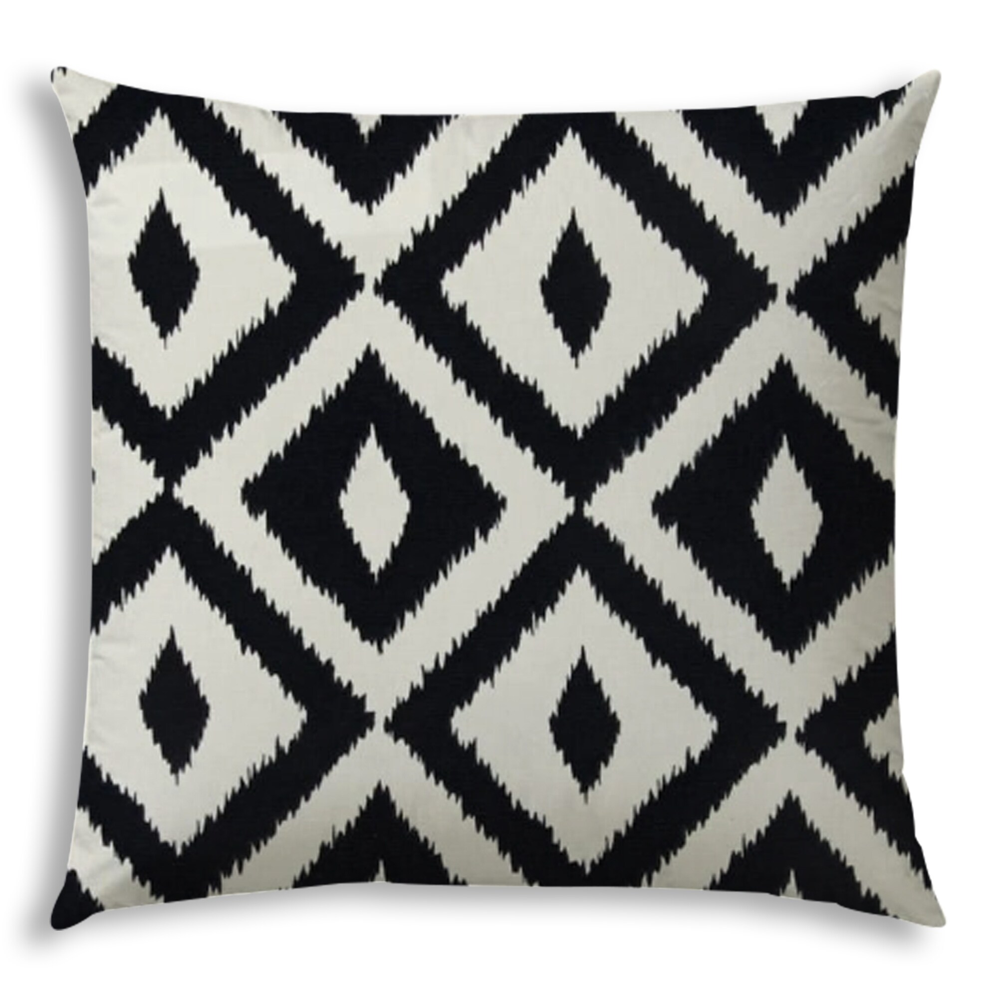 Aztec Black Indoor Outdoor Pillow Sewn Closure On Indoor Outdoor Pillow Sewn Closure