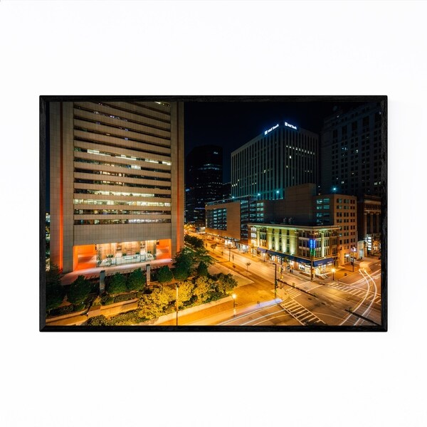 Noir Gallery Downtown Skyline Baltimore MD Framed Art Print