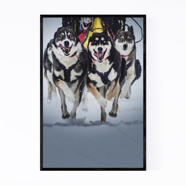 Noir Gallery Dogs Running Switzerland Framed Art Print