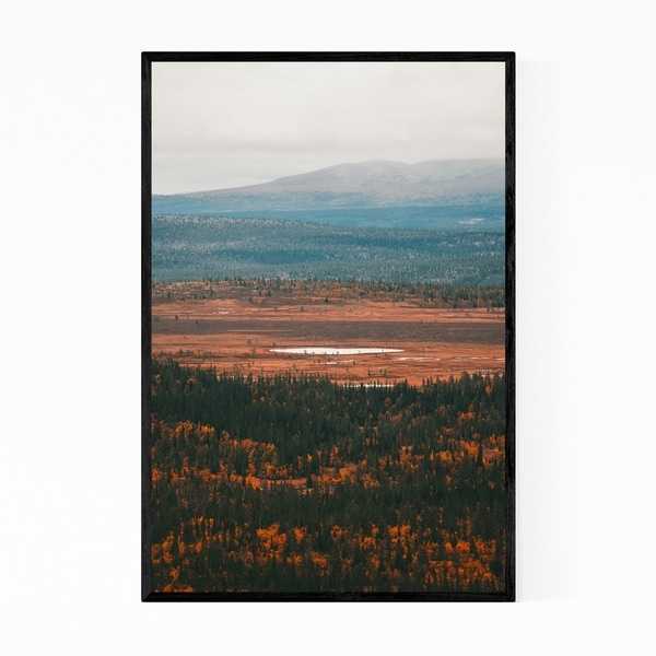 Noir Gallery Sweden Landscape Nature Lake Framed Art Print