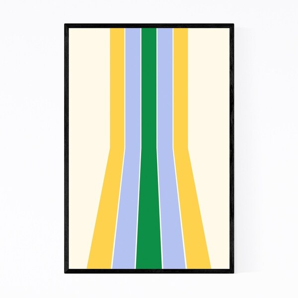 Noir Gallery Retro Abstract Pastel Line Framed Art Print