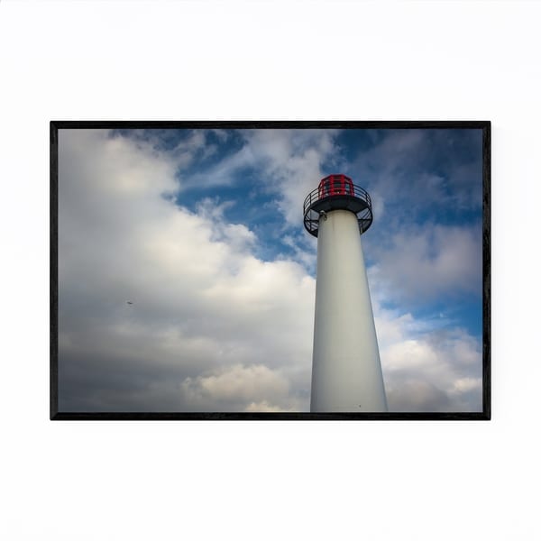 Noir Gallery Long Beach Lighthouse California Framed Art Print