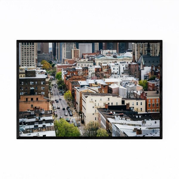 Noir Gallery Downtown Baltimore MD Skyline Framed Art Print