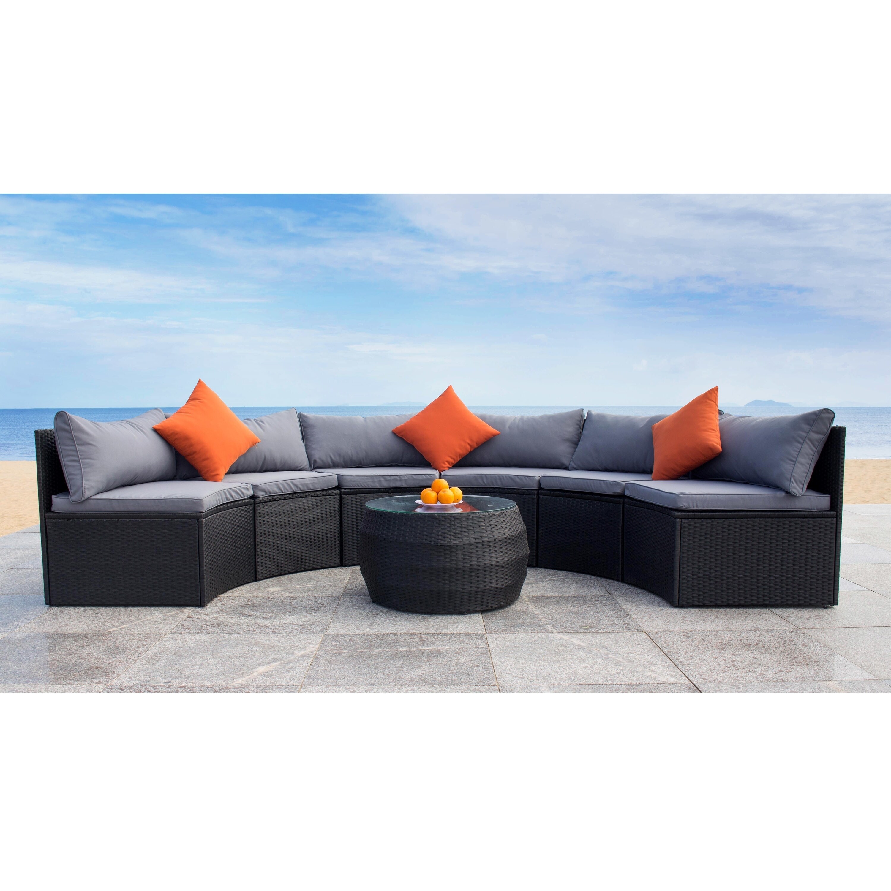 Shop Monterey Curved Outdoor Sectional Set On Sale Free